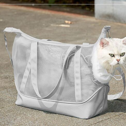 Cat Carrier - Shoulder Strap Nylon Mesh Storage,Cat Travel Carrier Bag | for Travel Hiking Commuting Camping Picnic Short Trips Men Women Adults Teens in Saudi Arabia