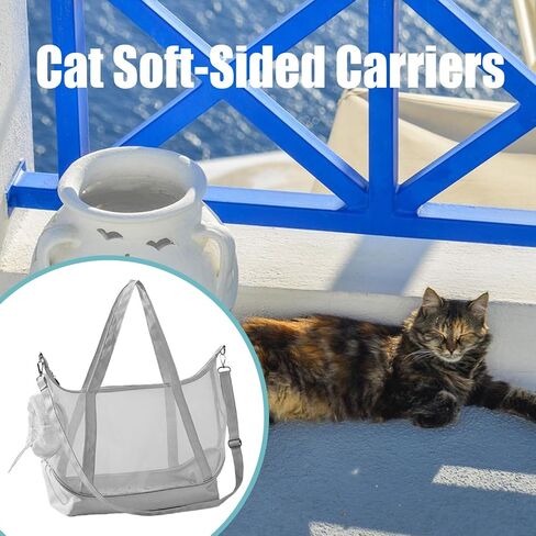 Cat Carrier - Shoulder Strap Nylon Mesh Storage,Cat Travel Carrier Bag | for Travel Hiking Commuting Camping Picnic Short Trips Men Women Adults Teens in Saudi Arabia