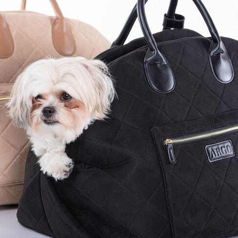 حقيبة حمل للحيوانات الأليفة مقاس 18 بوصة من Traveller's Choice Argo On The Purr-Suit، باللون الأسود in Kuwait