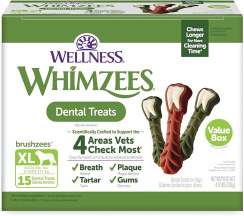 Wellness WHIMZEES Value Box Dog Dental Treats, X-Large Size, (15 Count) in Saudi Arabia