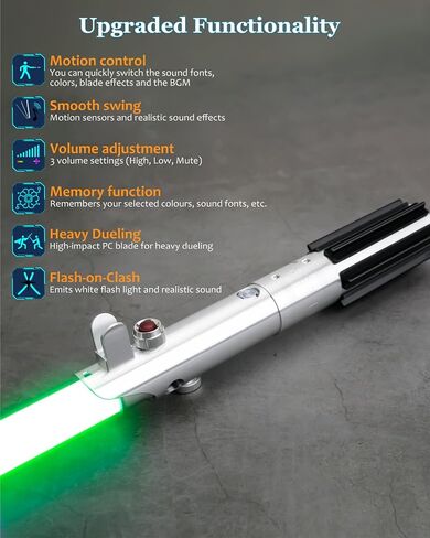 Lorsaberus Light Saber for Adults Force FX Light Saber with 12 RGB Colors Dueling Light Sabers for Kids Motion Control 16 Sound Fonts with Metal Hilts Smooth Swing Light Sabers for Cosplay Gifts in Saudi Arabia