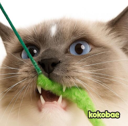 Cat Wand Toy – Natural Grass-Inspired Cat Teaser Stick, Durable Design for Indoor Cats, Interactive Play for Exercise, Hunting, and Bonding in Saudi Arabia