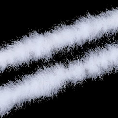 2m 20g Turkey Feather Boa Natural Marabou Plume Trim Fluffy Soft Dyed for Wedding Decor Scarf DIY Crafts Skirt Party (Brown) in Saudi Arabia