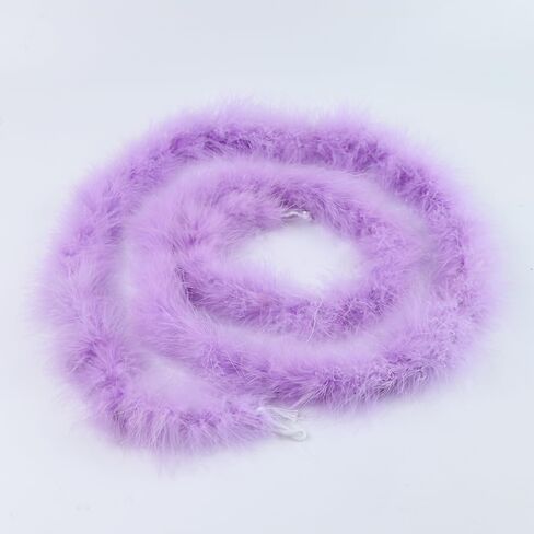 2m 20g Turkey Feather Boa Natural Marabou Plume Trim Fluffy Soft Dyed for Wedding Decor Scarf DIY Crafts Skirt Party (Brown) in Saudi Arabia