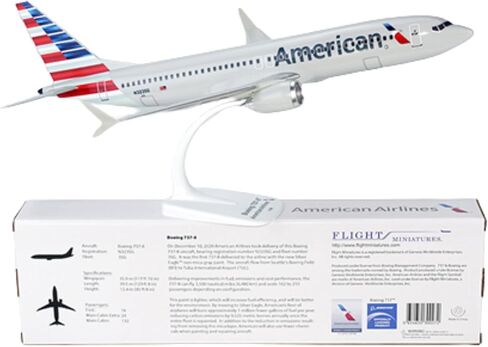 مصغرات الطيران الأمريكية (13-Cur) 737-MAX8 بمقياس 1:100 - نموذج طائرة بلاستيكية سهلة التركيب - نسخة طبق الأصل من طائرات الخطوط الجوية الأمريكية - الجزء # ABO-7378MC-001 in Kuwait