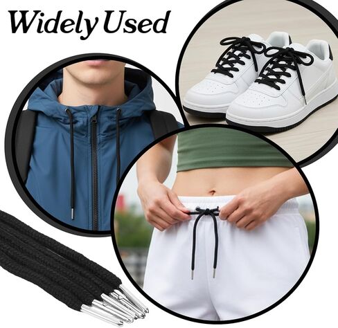5 قطع هوديي سلسلة استبدال الرباط استبدال للسراويل 53 بوصة أسود الرباط الحبل هوديي سلسلة ل Sweatpants السراويل السراويل هوديس البلوز جاكيتات معاطف حقيبة in Kuwait