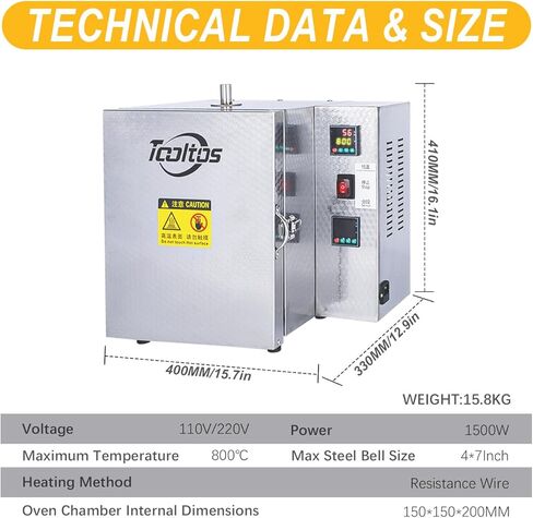 Dual Temperature Controller Jewelry Casting Burnout Furnace Oven Kiln Machine in Saudi Arabia