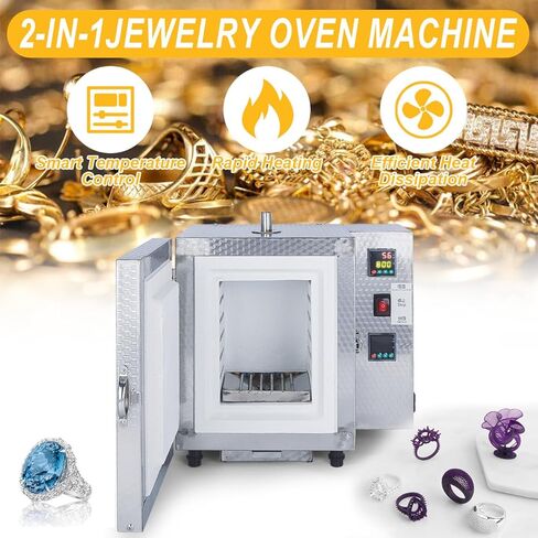 Dual Temperature Controller Jewelry Casting Burnout Furnace Oven Kiln Machine in Saudi Arabia