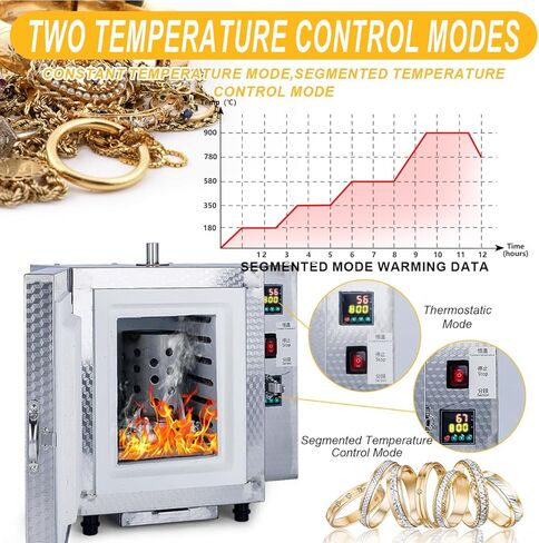 Dual Temperature Controller Jewelry Casting Burnout Furnace Oven Kiln Machine in Saudi Arabia
