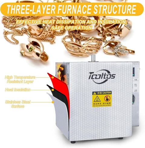 Dual Temperature Controller Jewelry Casting Burnout Furnace Oven Kiln Machine in Saudi Arabia