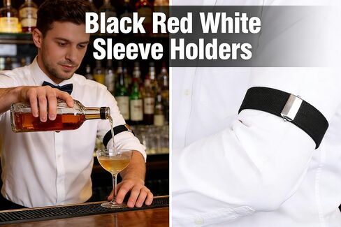 3-Pairs Adjustable Anti-Slip Armbands - Shirt Sleeve Holders for Men & Women, Unisex Sleeve Garters in Saudi Arabia