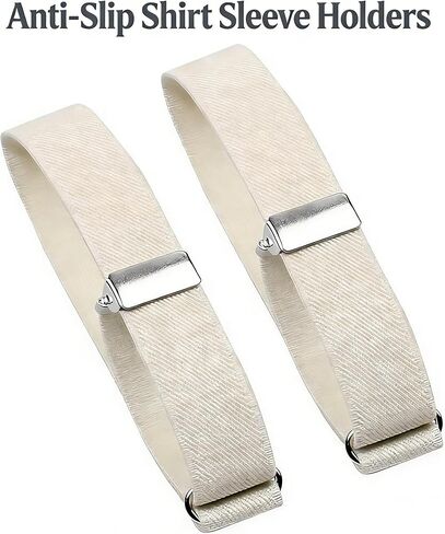 3-Pairs Adjustable Anti-Slip Armbands - Shirt Sleeve Holders for Men & Women, Unisex Sleeve Garters in Saudi Arabia