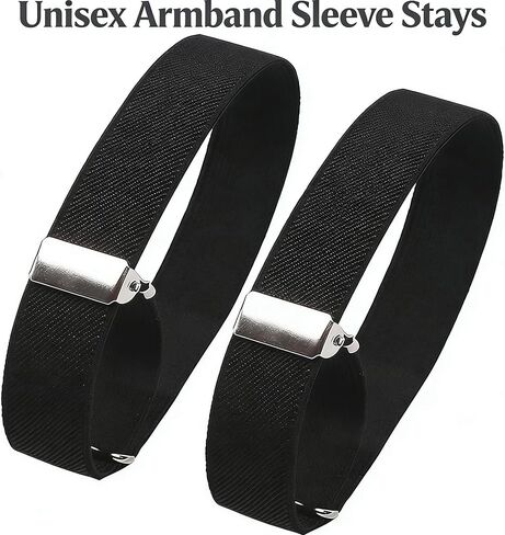 3-Pairs Adjustable Anti-Slip Armbands - Shirt Sleeve Holders for Men & Women, Unisex Sleeve Garters in Saudi Arabia