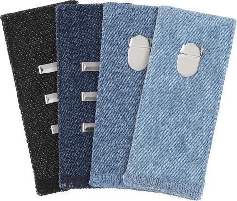 Teaaha 4 pcs Hook Waist Band Extenders Pants Waist Extenders with Metal Hook Adjustable Waistband Extender for Men Women, Pants, Jeans, Skirts, Trousers in Saudi Arabia