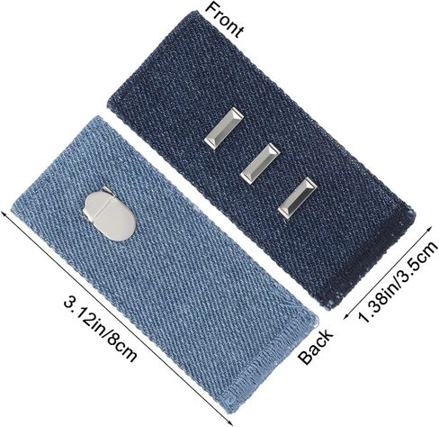 Teaaha 4 pcs Hook Waist Band Extenders Pants Waist Extenders with Metal Hook Adjustable Waistband Extender for Men Women, Pants, Jeans, Skirts, Trousers in Saudi Arabia