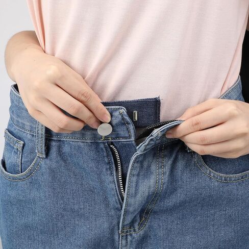 Teaaha 4 pcs Hook Waist Band Extenders Pants Waist Extenders with Metal Hook Adjustable Waistband Extender for Men Women, Pants, Jeans, Skirts, Trousers in Saudi Arabia