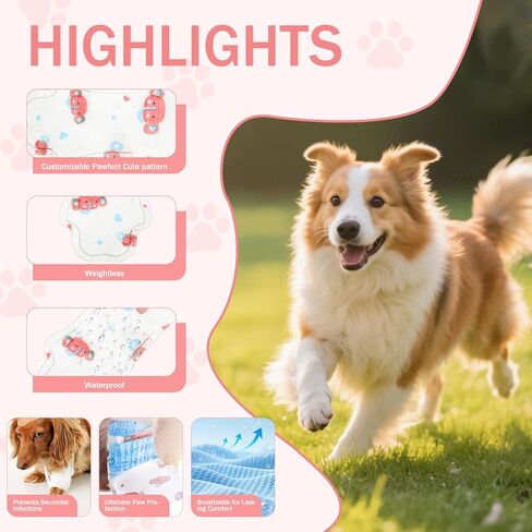 Disposable Dog Booties for Dog Cats,40Pcs Pet Booties Waterproof and Breathable with Adjustable Bandage,Paw Socks Protector for Small Medium Large Dogs,Disposable Dog Boots in Saudi Arabia