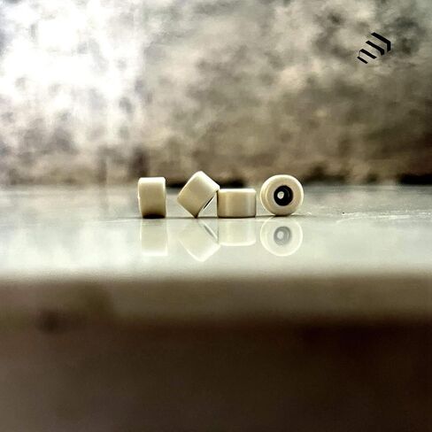 Fingerboard (Beige Wheels i & ii & iii) Finger Skateboard Silent Wheels Non-Skid Wheels Strong Grip Wheels (8mm Big Beige Wheel 4 pcs)+(7.5mm Standard Wheel)+(8mm Planet Wheel) in Kuwait