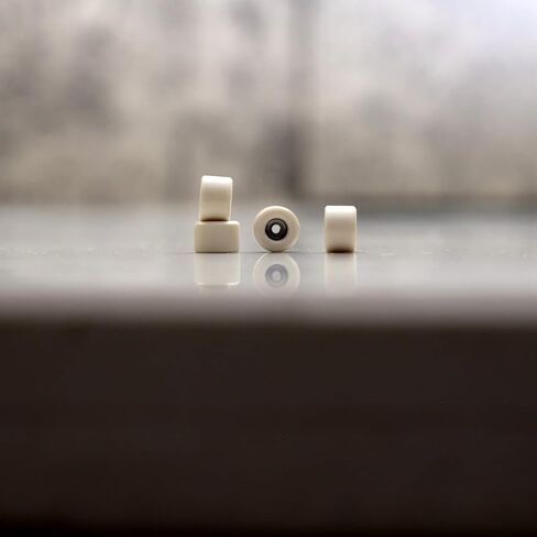 Fingerboard (Beige Wheels i & ii & iii) Finger Skateboard Silent Wheels Non-Skid Wheels Strong Grip Wheels (8mm Big Beige Wheel 4 pcs)+(7.5mm Standard Wheel)+(8mm Planet Wheel) in Kuwait