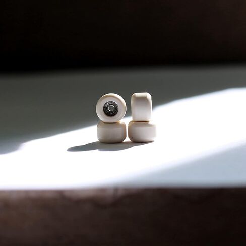 Fingerboard (Beige Wheels i & ii & iii) Finger Skateboard Silent Wheels Non-Skid Wheels Strong Grip Wheels (8mm Big Beige Wheel 4 pcs)+(7.5mm Standard Wheel)+(8mm Planet Wheel) in Kuwait