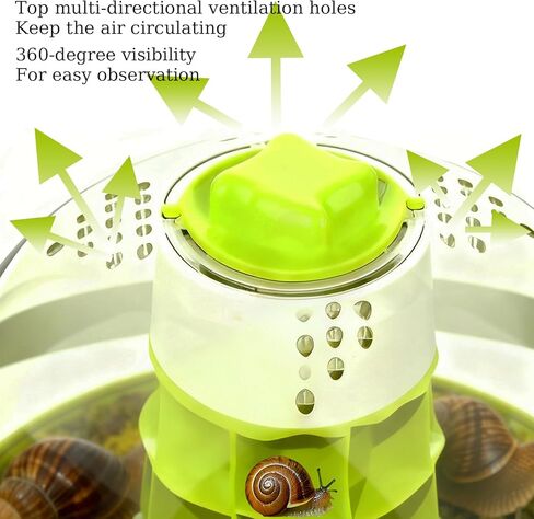 Snail Terrarium Kit Insect Enclosure Bug Terrarium Observation Container Praying Mantis Habitat Breeding Box Micro Habitat Starter Kit for Beetles Spider Small Reptile in Saudi Arabia
