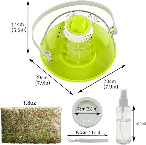 Snail Terrarium Kit Insect Enclosure Bug Terrarium Observation Container Praying Mantis Habitat Breeding Box Micro Habitat Starter Kit for Beetles Spider Small Reptile in Saudi Arabia