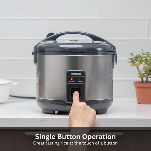 Tiger JNP-S18U-US 10 Cup Capacity White Rice Cooker with Non-Stick Inner Pot, Retractable Power Cord, and Keep Warm up to 12 hours (Urban Satin) in Kuwait