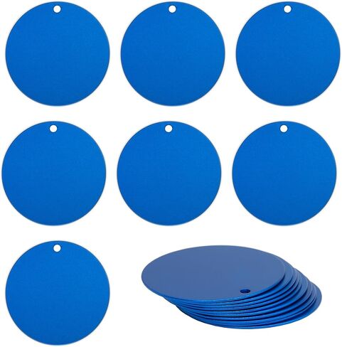 StayMax 2 Inch Round Anodized Aluminum Engraving Blanks Tags Stamping Blanks 25 Pack (Black) in Saudi Arabia