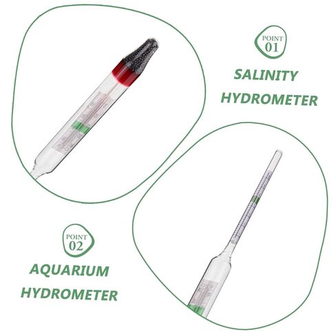 STOBAZA 1set Salimeter Test Tool Measuring Cylinder Aquarium Hydrometer for Accurate Salt Density Measurement Fish Tanks and Aquaculture in Saudi Arabia