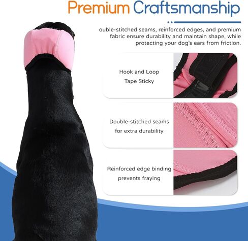 Dog Ear Muffs & Swim Cap and No Shake Ear Wrap for Bathing, Hematoma, Drying & Noise Anxiety Relief - Elastic Waterproof Ear Protection with Calming Hoodie for Grooming in Saudi Arabia