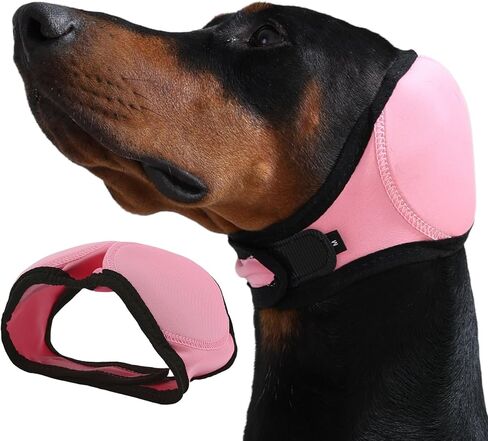 Dog Ear Muffs & Swim Cap and No Shake Ear Wrap for Bathing, Hematoma, Drying & Noise Anxiety Relief - Elastic Waterproof Ear Protection with Calming Hoodie for Grooming in Saudi Arabia