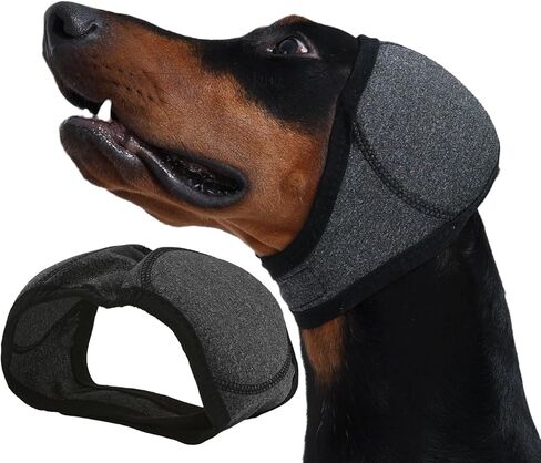 Dog Ear Muffs & Swim Cap and No Shake Ear Wrap for Bathing, Hematoma, Drying & Noise Anxiety Relief - Elastic Waterproof Ear Protection with Calming Hoodie for Grooming in Saudi Arabia