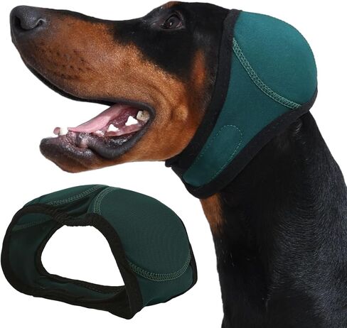 Dog Ear Muffs & Swim Cap and No Shake Ear Wrap for Bathing, Hematoma, Drying & Noise Anxiety Relief - Elastic Waterproof Ear Protection with Calming Hoodie for Grooming in Saudi Arabia