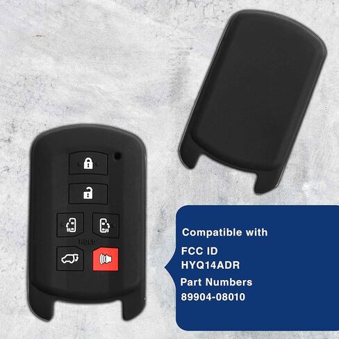 KeyGuardz Keyless Entry Remote Car Smart Key Fob Shell Cover Rubber Protective Case for Toyota Sienna HYQ14ADR (Pack of 2) in Saudi Arabia