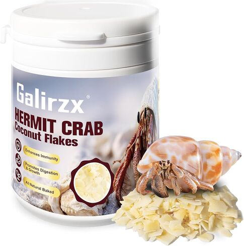 Hermit Crab Food – Baked Coconut Treat, Natural Dried Coconut Flakes for Hermit Crabs, Healthy, Additive-Free, Easily Digestible, Crispy Snack | 60g in Saudi Arabia