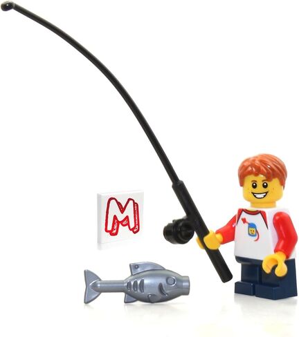 LEGO Outdoor Adventure Minifigure - Camper Boy Child (with Fishing Pole and Fish) in Saudi Arabia