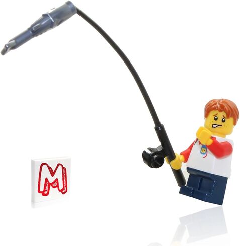 LEGO Outdoor Adventure Minifigure - Camper Boy Child (with Fishing Pole and Fish) in Saudi Arabia