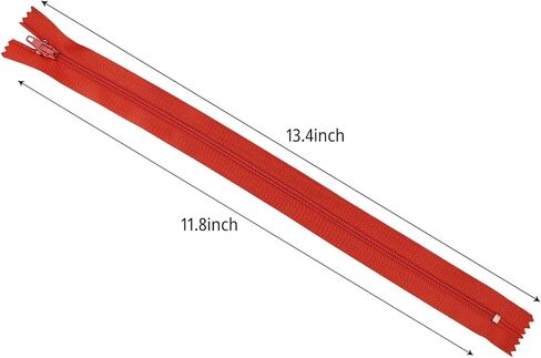 10 Pcs 14 Inch Nylon Zippers, 10 Assorted Colors Invisible Zippers Replacement for Tailor Sewing Supplies, Bags, Purses, Craft DIY Accessories(Each Color 1 Piece) (10) in Saudi Arabia