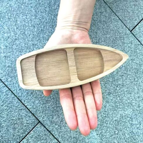 Wooden Boat Model Handcrafts Home Decoration Ocean Landscape Boat Model Ornaments Mini Ship Mini Canoe Fishing Boat Decor Desk Ornament(17cm) in Saudi Arabia