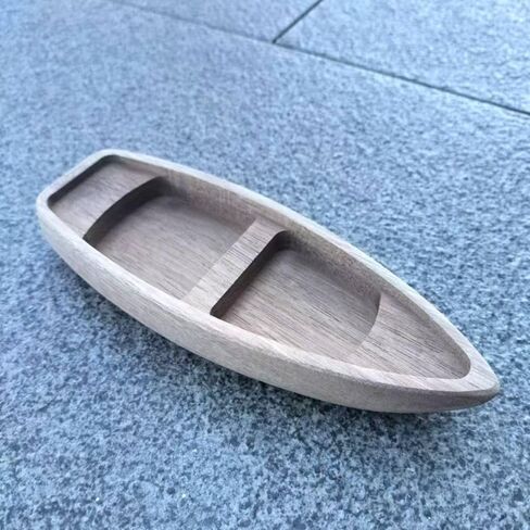 Wooden Boat Model Handcrafts Home Decoration Ocean Landscape Boat Model Ornaments Mini Ship Mini Canoe Fishing Boat Decor Desk Ornament(17cm) in Saudi Arabia