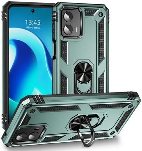 for Motorola Moto G 5G (2023) - Shockproof Phone Case w/Belt Clip Holster - VX Black in Kuwait