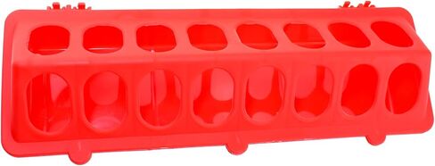 Maxmoral 2PCS Red Plastic Flip Top Small Poultry Feeder 30x11.5x7.2cm Anti Spill Waste Reducing Porous Pigeon Supplies for Separating Feed and Water in Saudi Arabia