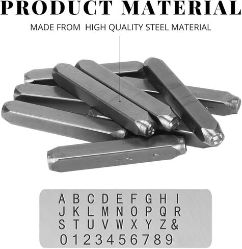 BELMAKS 64 PCS Metal Stamping Kit - Letter Punch Set Metal Stamps for Jewelry Making Leather Steel Number and Letter Stamping Kit Hand Press in Saudi Arabia