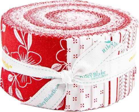 Dani Mogstad Radiant Ruby Rolie Polie 40 2.5-inch Strips Jelly Roll Riley Blake Designs RP-17260-40 in Saudi Arabia