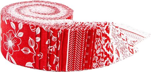 Dani Mogstad Radiant Ruby Rolie Polie 40 2.5-inch Strips Jelly Roll Riley Blake Designs RP-17260-40 in Saudi Arabia