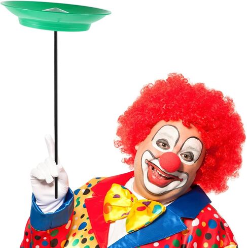 MERRYHAPY 2Pcs Juggling Spinning Plates Set with Sticks Circus Trick for Beginners and Advanced Users Easy to Learn Performance Prop for Adults Party Entertainment in Saudi Arabia