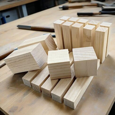 19PCS Basswood Carving Blocks，4 Different Sizes Whittling Wood Blocks，Soft Carving Basswood Kit for Crafts Beginners in Saudi Arabia
