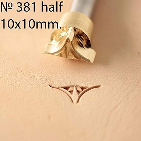 DandS ltd Leather Stamp Tool, Petal Geometric, Professional Steel Craft Tool for Leatherworking, Embossing, Carving & Stamping Leather Projects, Belts & DIY Projects Compatible with Mallet #381 Half in Saudi Arabia