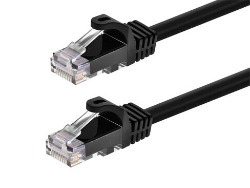 Monoprice Cat6 Ethernet Patch Cable - 10 Feet - Blue (12 Pack) Snagless RJ45, Stranded, 550MHz, UTP, Pure Bare Copper Wire, 24AWG - Flexboot Series in Saudi Arabia