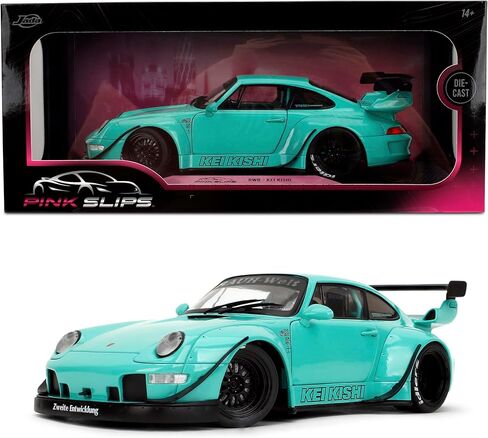 Jada Pink Slips RWB Porsche Kei Kishi - نموذج مصبوب بمقياس 1:18 مع أبواب مفتوحة وتوجيه عمل - لهواة الجمع والمتحمسين بعمر 14+ in Kuwait